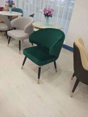 Velvet Dining Chair Vintage Nordic Fabric Dining Chair for Home