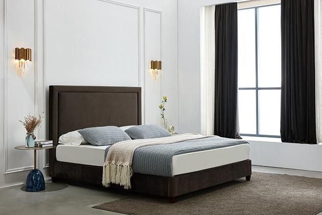 Bedroom Furniture China Queen Bed Frame with Headboard