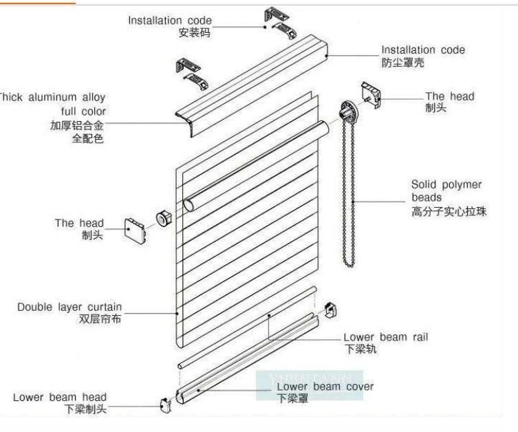 Haoyan Sunscreen Roller Zebra Blinds Horizontal Cortinas Persiana