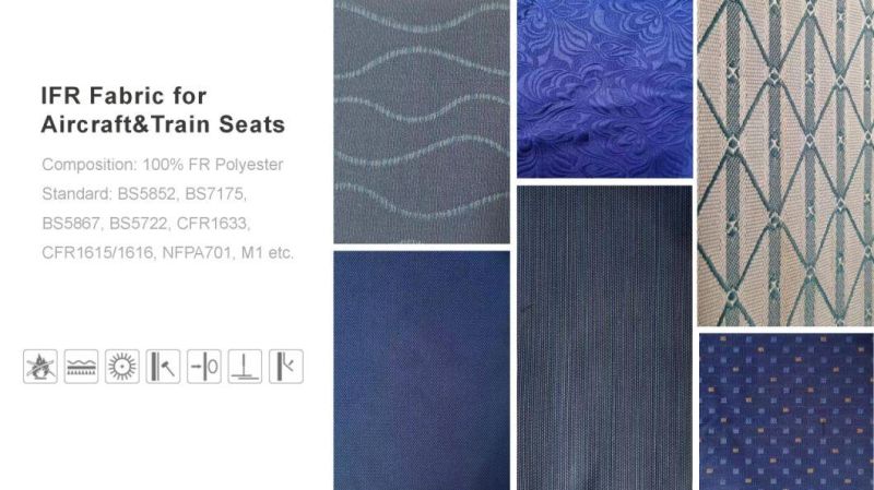 Flame Retardant Jacquard Woven Fabric for Home Textile Curtain Cushion Furniture