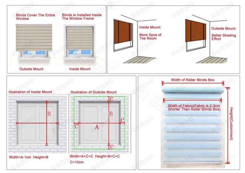 Ball Chain Control Roller Blinds Fabric for Window Decoration Vertical Blind Window Shade