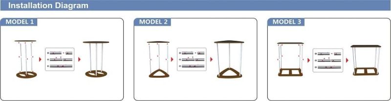 Portable Ez Tube Tension Fabric Display Reception Counter Desk