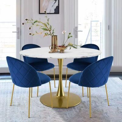 Nordic Furniture Famous Designer Cafe Chairs White Dining Tables Wooden Scandinavian Tulip Modern Dining Tables and Chairs Set 4