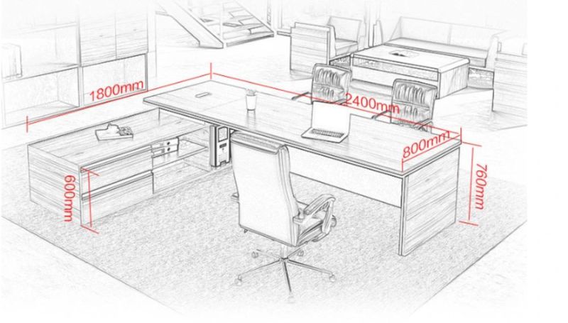 New Style Office Furniture Workstation Big Fancy Executive Directors Table