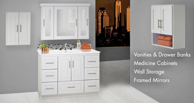 PA Furniture Luxury Double Basin Vanity Sink PVC Storage Bathroom Cabinet