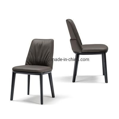 Modern Furniture Factory Fabric Metal Foundation Leather Restaurant Dining Chairs