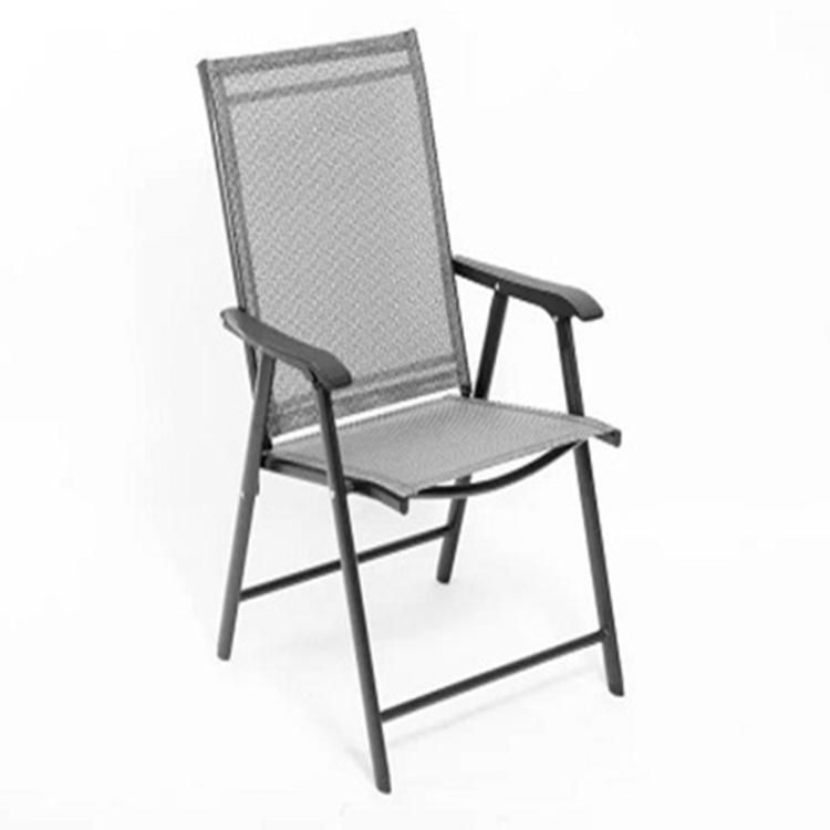 Outdoor Teslin Folding Iron Chair Heavy Duty Durable Adjustable Reclining Folding Chair