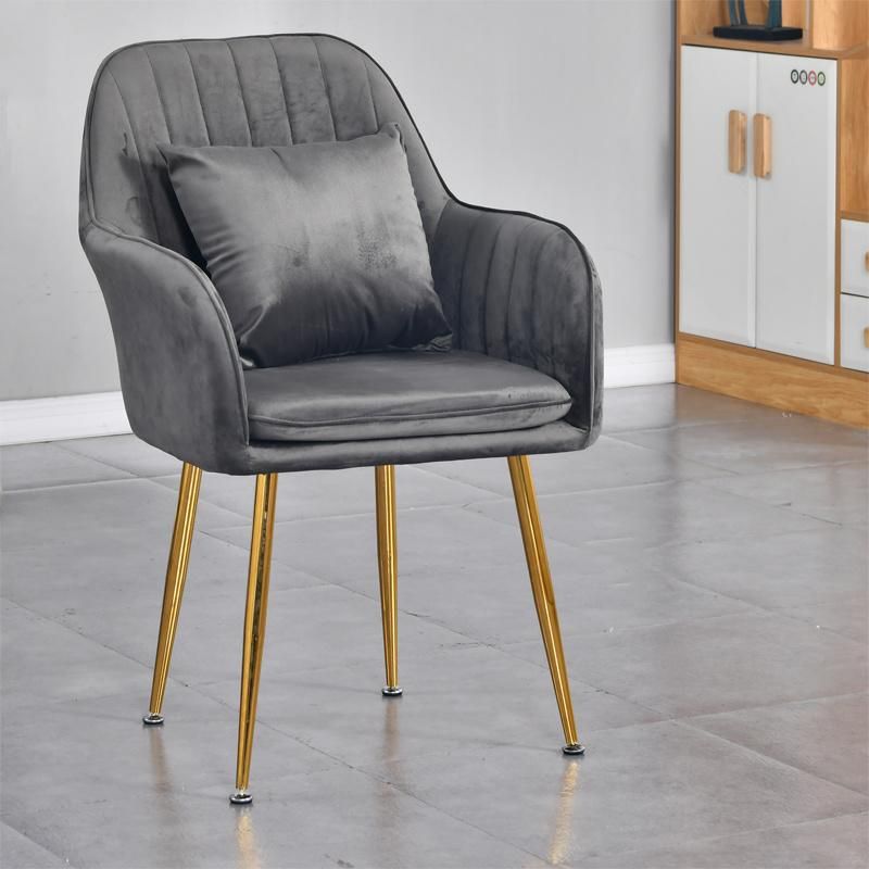 Natural Armchair Velvet Leisure Make up Chair Luxury Modern Dinning Chair Minimalist Dining Chair