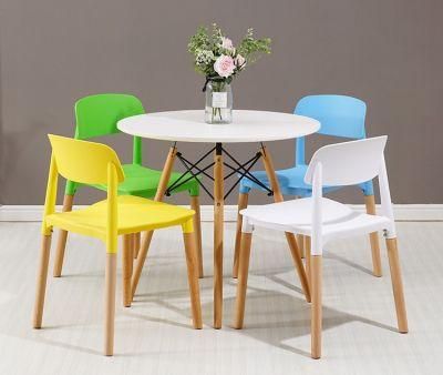 Durable Dyed-Through Plastic Furniture Restaurant Chairs and Table Fast Food Booths Grey PP Seat Stacking Chairs for Sale