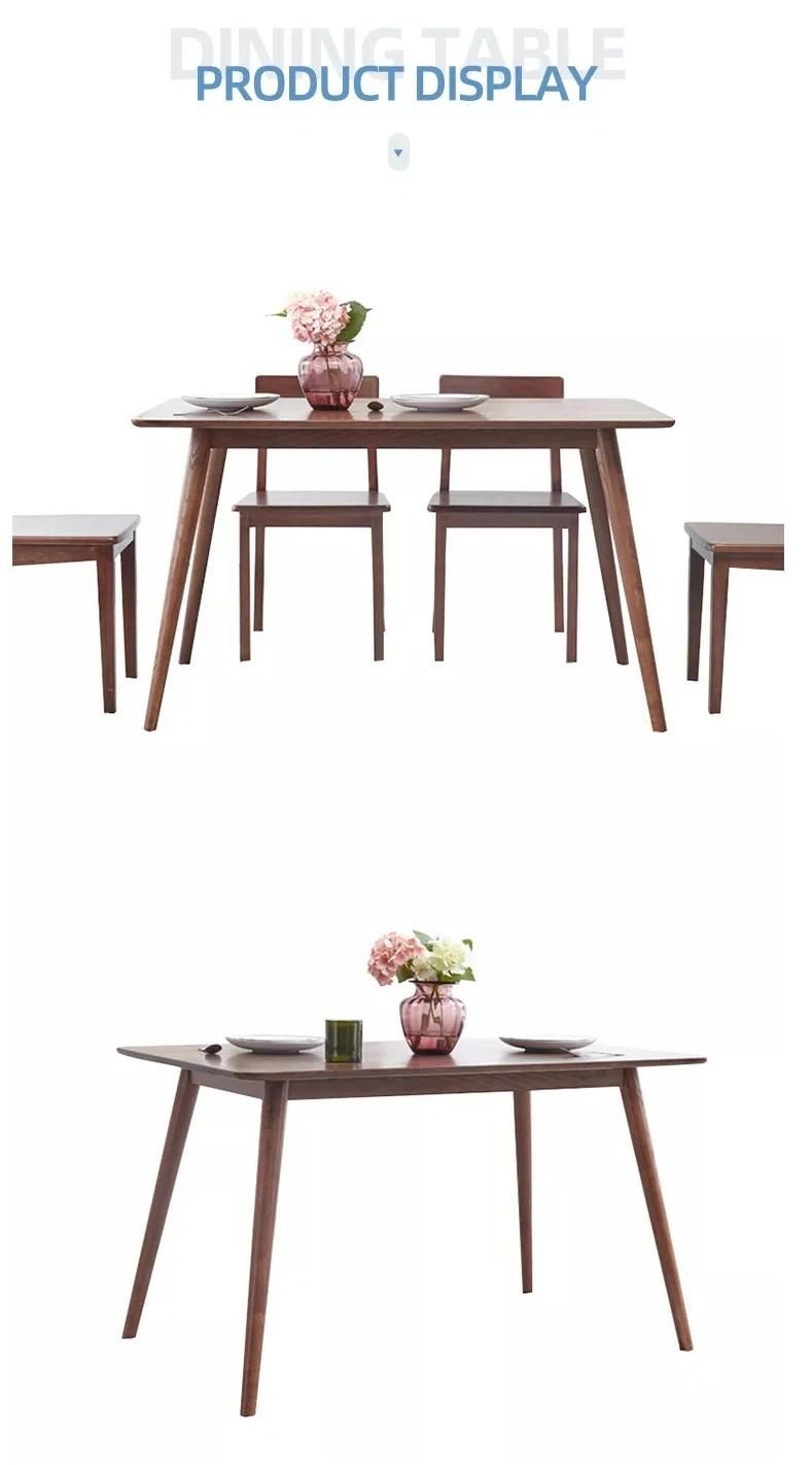 Furniture Modern Furniture Table Home Furniture Wooden Furniture Scandinavian Kitchen Set Room Furniture Chairs and Solid Oak Wood Slab Style Dining Table