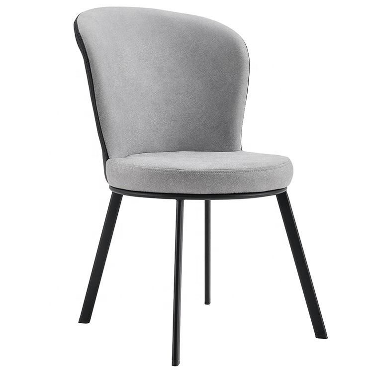 Luxury Modern Design Italian Style Leather Upholstered Wooden Dining Chair