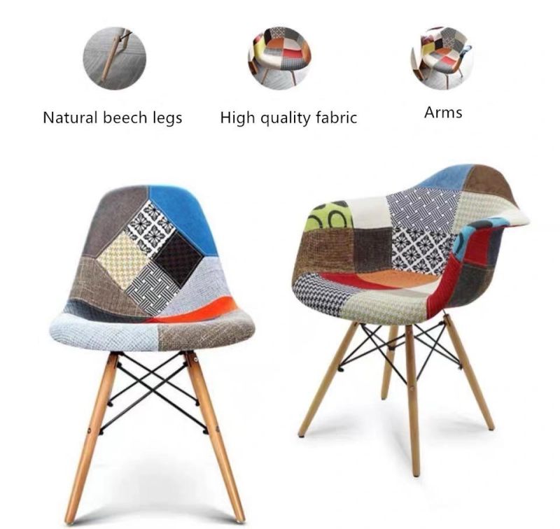 Fabric Modern Design Dining Coffee Living Coating Restaurant Reception Chair