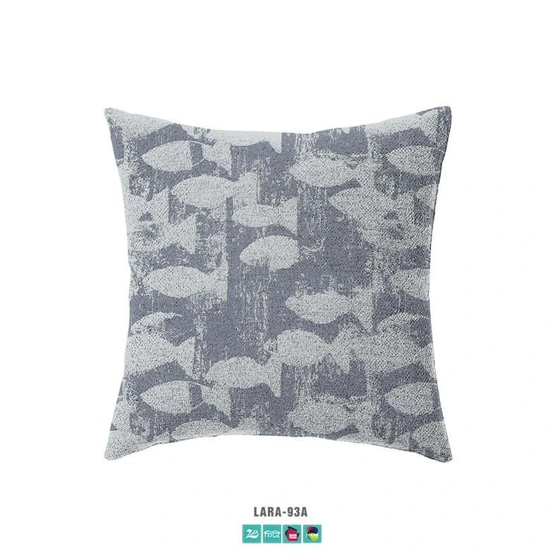 Hotel Bedding Abstract Fish Pattern Sofa Fabric Upholstered Cushion Amortiguar