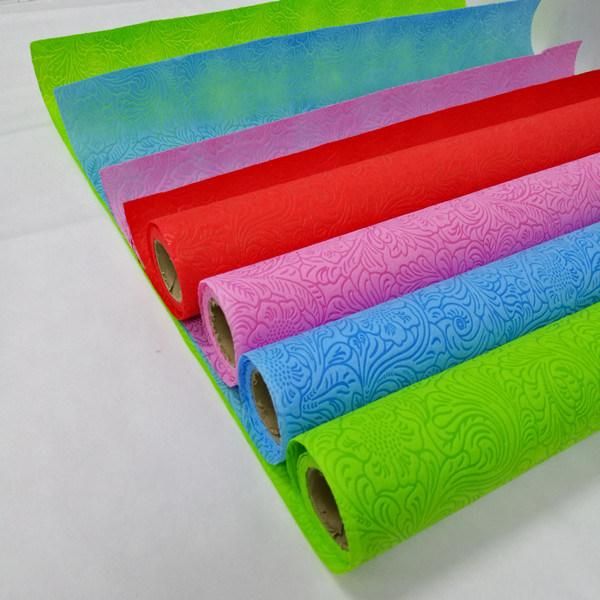 Beautiful Embossed Nonwoven Fabric Beauty Flower Packing