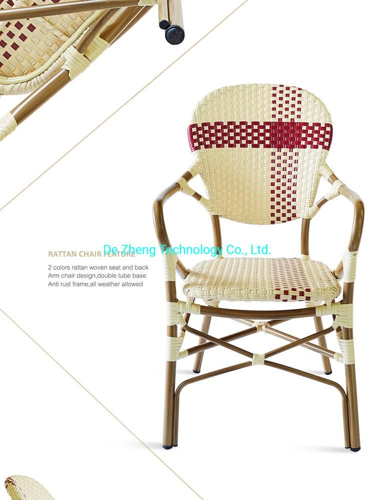 Hot Sell Foshan Outdoor Aluminium Outdoor Rattan Furniture Patio Poly Rattan Wicker Garden Chair