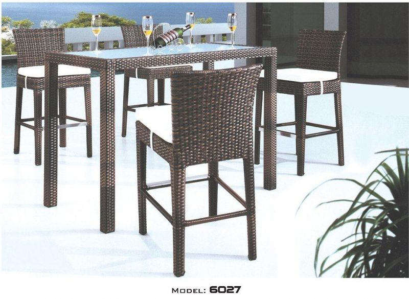 Outdoor Bar Set Wicker Bar Furniture PE Rattan Bar Table