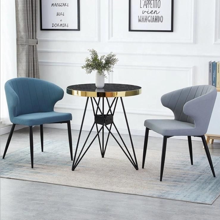 Wholesale Cheap Price Home Furniture Velvet Modern Design Comfortable Dining Chair with Metal Legs