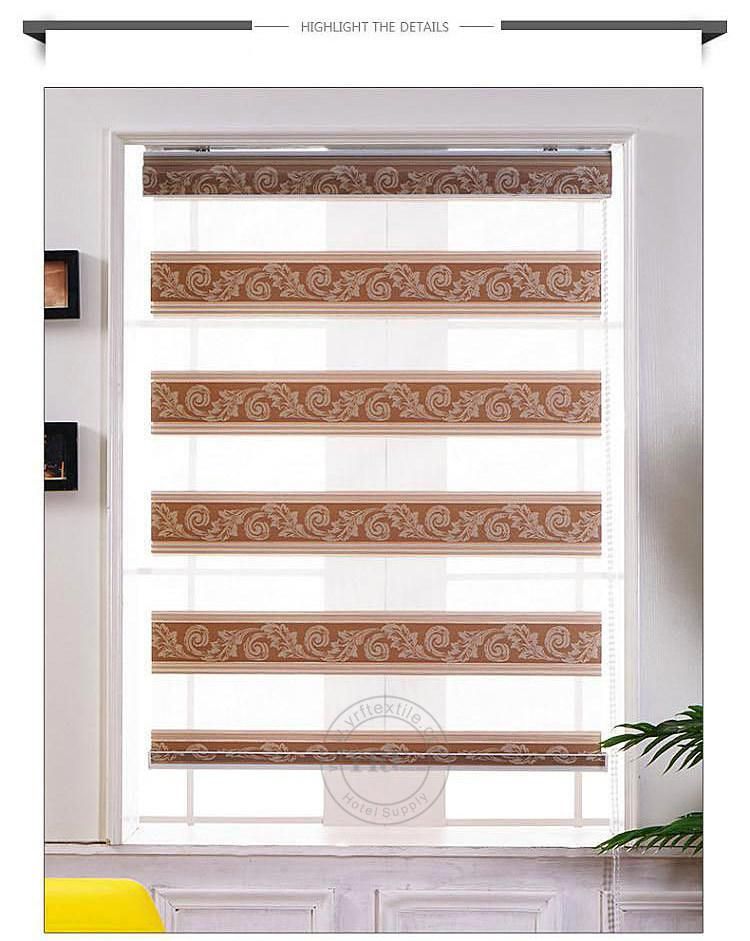 China Superior Manual Zebra Blinds with Decorative Design