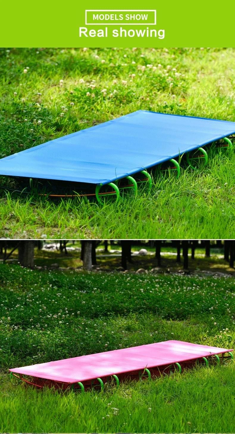 Pink Camping Military Metal Folding Bed