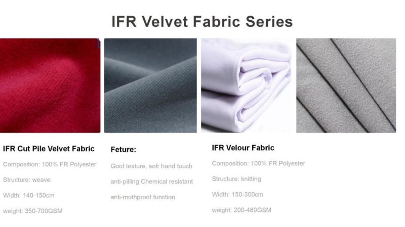 100% Inherently Flame Retardant Polyester Upholstery Sofa Fabrics for Furniture Textile