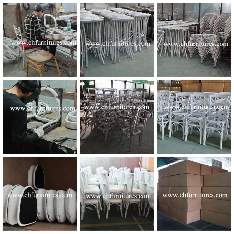 Ycx-Ss57 Foshan Modern Gold Tube White Dining Stainless Steel Wedding Chairs