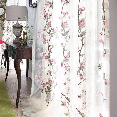 Zhida Eco-Friendly White Textile Polyester Sheer Curtain Fabric for Room