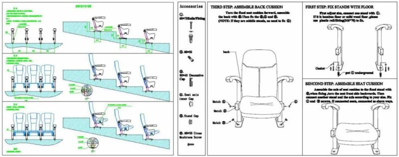 Cinema Equipment Hot Sale Cheap Chair Cinema Seating (SD22E)