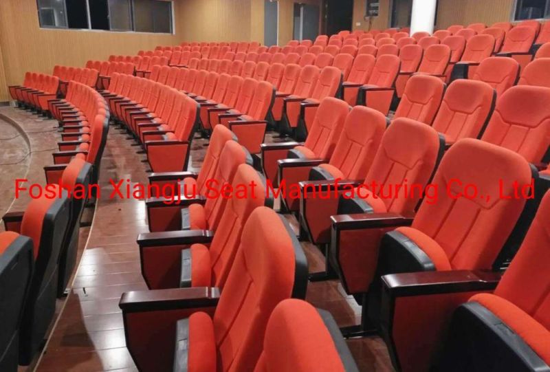 Durable Home Theater Furniture Cheap Price 3D Folding Auditorium Cinema Chair with Writing Tablet