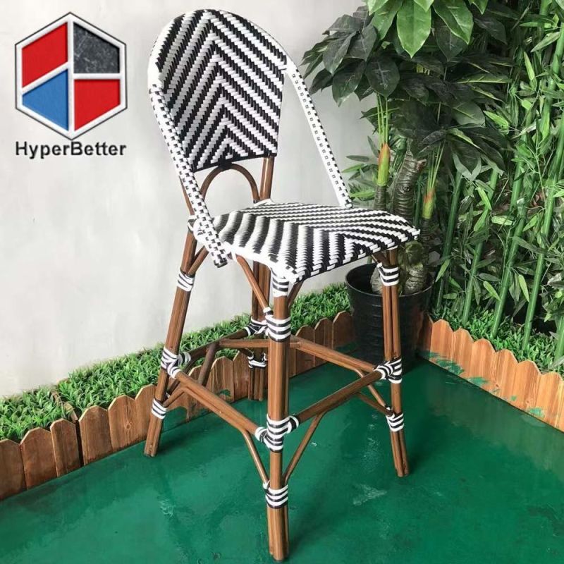 Aluminum Frame White Fabric Bar Stools