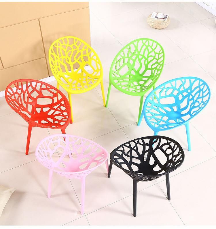 Free Sample Cheap Stackable Outdoor Colorful Plastic Dining Chair