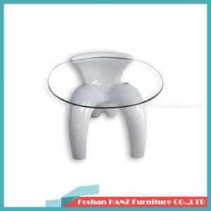 High Quality Cheapest Plastic Fashion Templed Glass Tea Coffee Table (Hz-T29W)