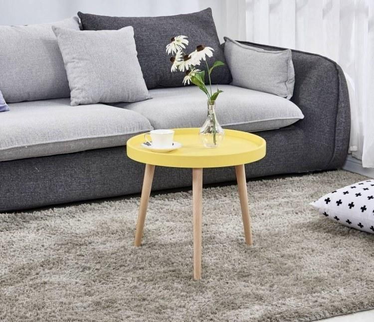 Latest Design Wooden Leg Leisure Tea Table Home and Hotel Customized Nordic Side Coffee Table