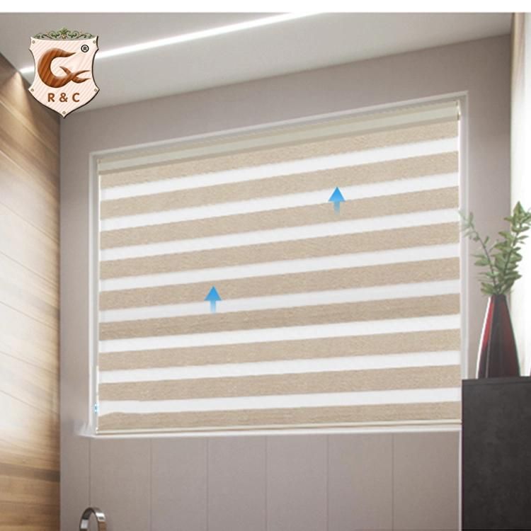 Electric Smart OEM Custom Roller Shade Motorized Wide Sun Shelter Roller Blinds Smart Bracket Zebra Blinds