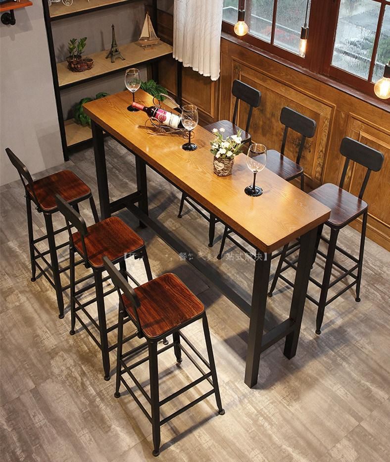 Metal Wood Bar Stool Chair Cafe Shop Project Contract Furniture