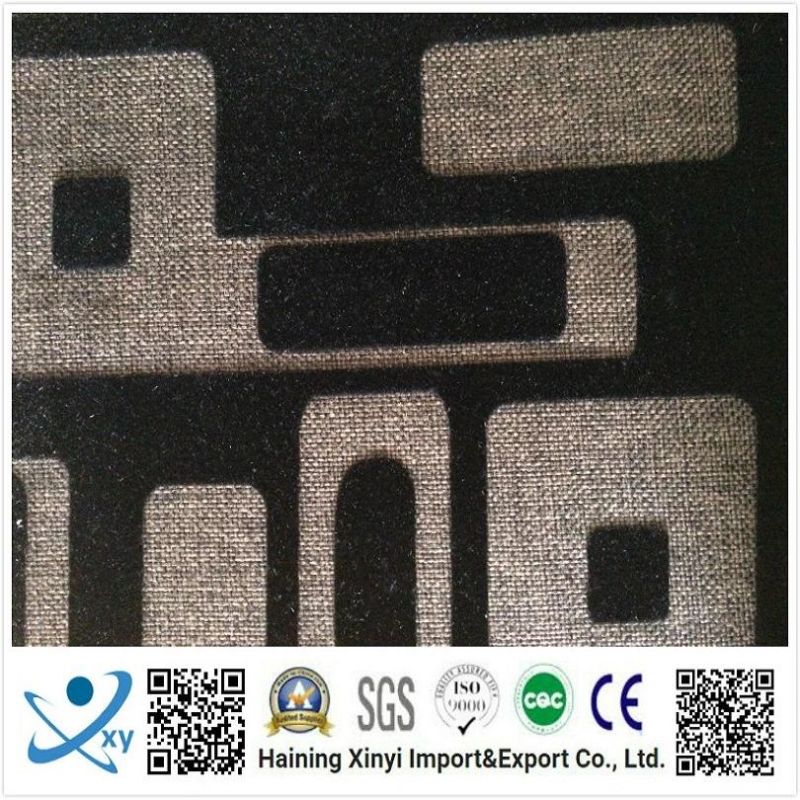 Fashion New Design Printed Knitted Soft Haining Manufacturer Flocking Fabric with Foil