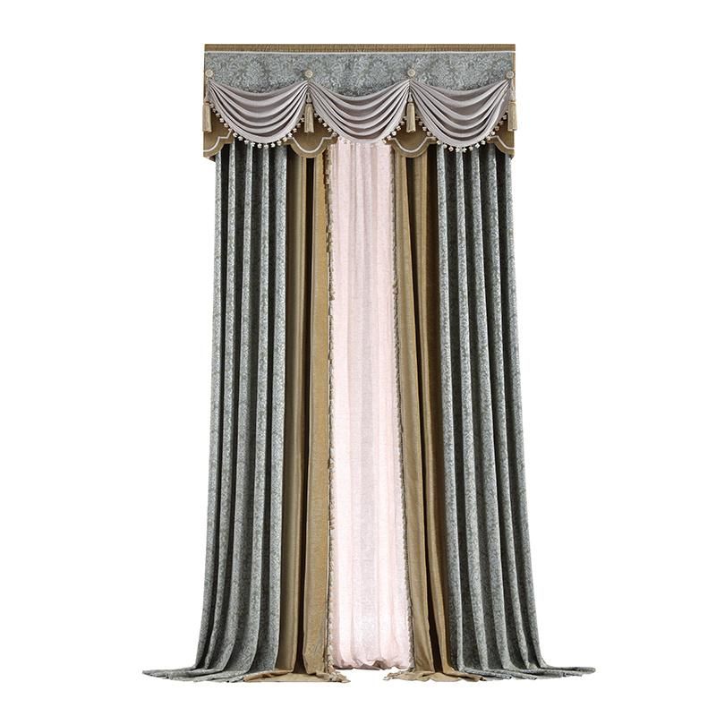 European Luxury Style Curtain Design and Cheap Price Embroidery Sheer Fabric