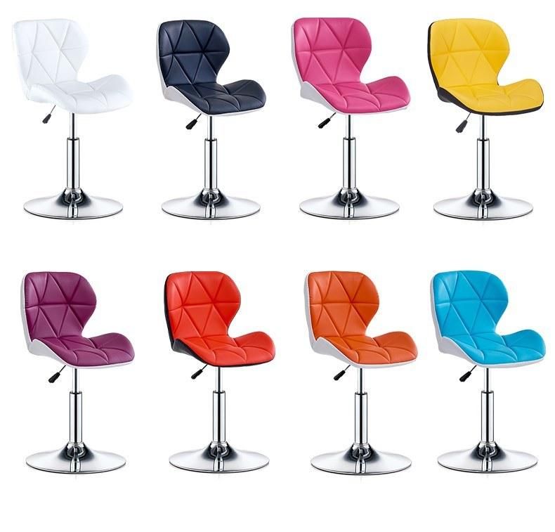 Modern Furniture Counter Bar Chair PU Leather Upholstered Swivel Rotating Bar Chair for Dining