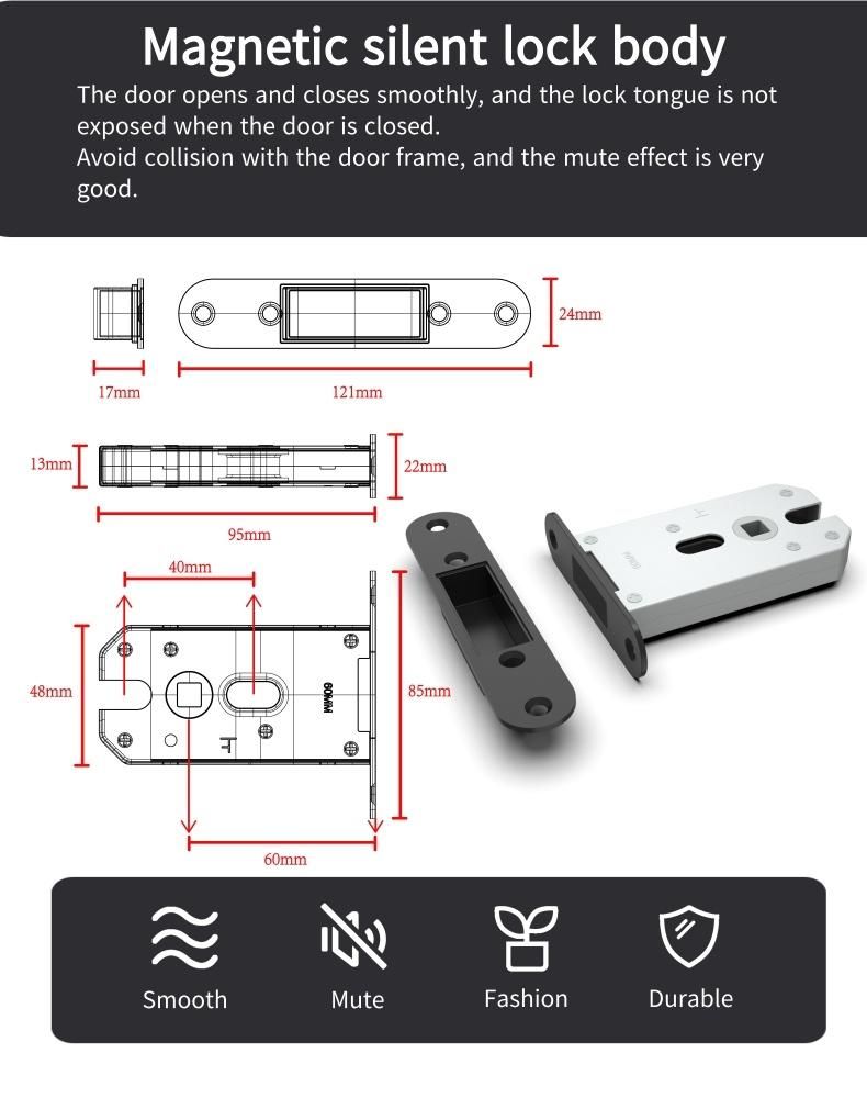 Simple Modern Design Furniture Hardware Aluminium Alloy Door Lock Handle