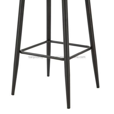 Hot Selling Modern Furniture Bar Stool with Black Metal Legs