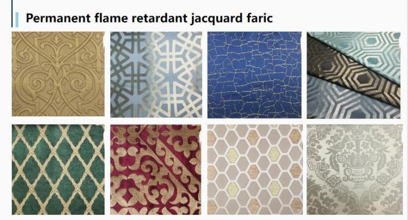 100% Polyester Flame Retardant Elegant Stylish Jacquard Fabrics for The Furniture