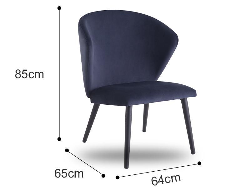 Hot Sale Metal Leg Chair Comfortable Fabric Dining Chair Wholesale Armless Chair Home Furniture Leisure Chair