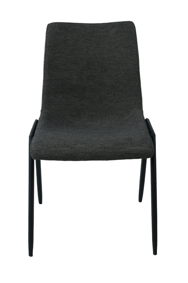 Modern Style Restaurant Furniture Event Iron Frame Fabric Black Spray Metal Leg Stacking Without Armrest Dining Chair