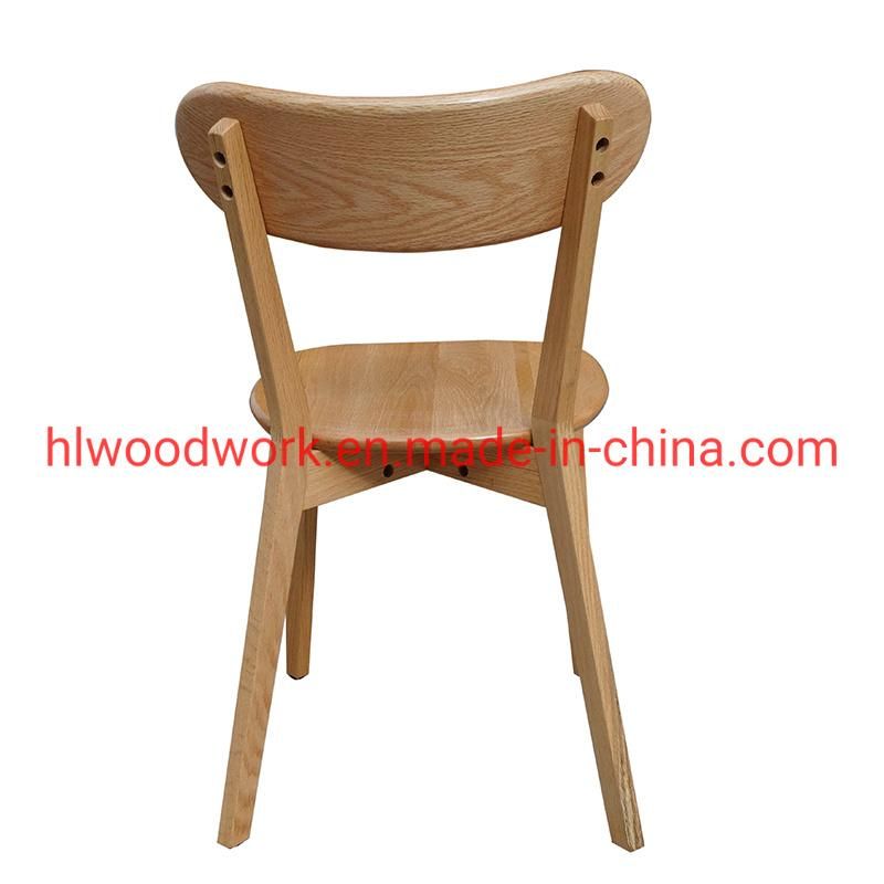 Cross Chair Oak Wood Dining Chair Walnut Color