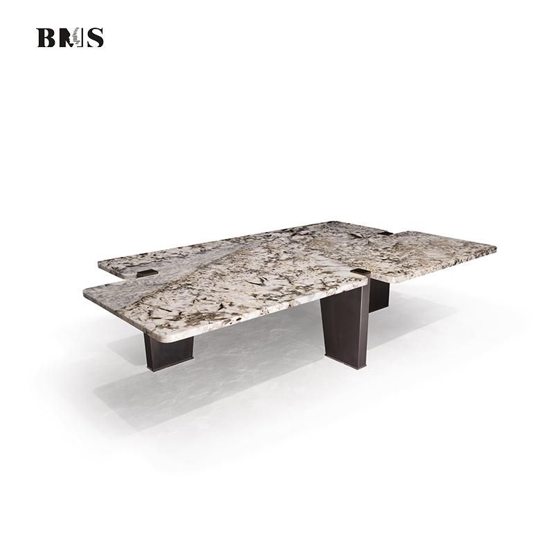 Classic European Design Living Room Irregular Luxury Stone Top Coffee Table