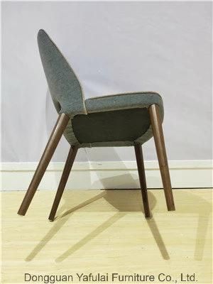 Classic Whloesale Oak Wood Fabric Dining Chair