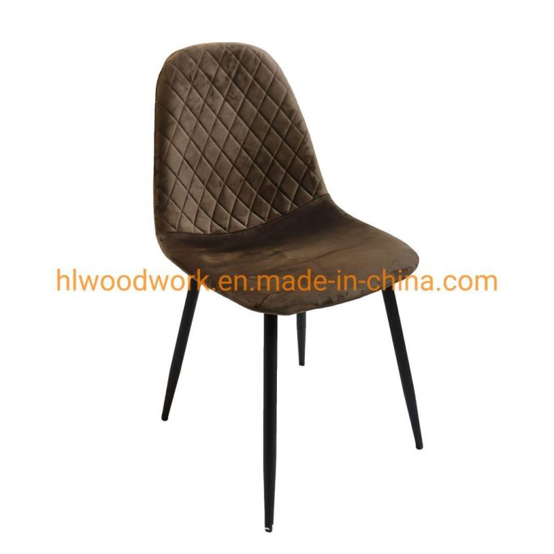 Fabric Dining Leisure Chair Modern Chairs Living Room Chaise Yellow Velvet Tufted Dining Chairs Customized Design Hotel Home Furniture Kitchen Dining Chair