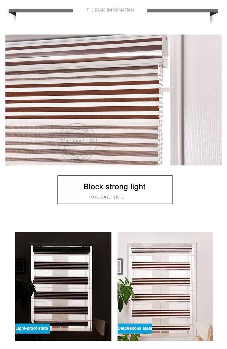 Soft Yarn Curtain Zebra Double Roller Blinds Bedroom Bathroom