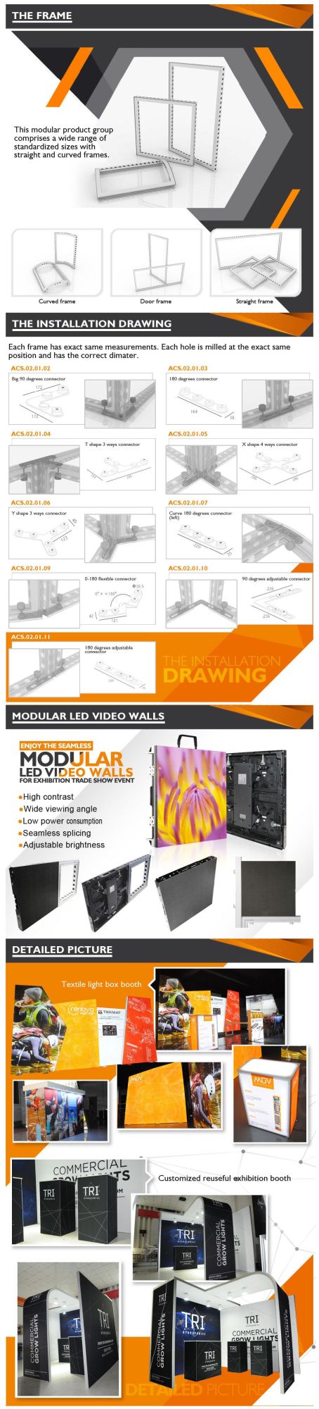 Cheap Display Rack with Good Exhibition Stands Materials