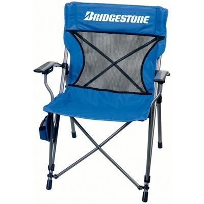 Customized Deluxe Outdoor Portable Folding Camping Comfy Chair with Side Table and Pocket