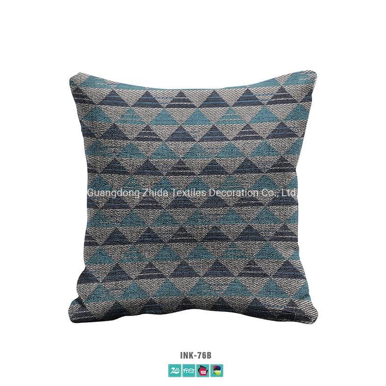 Triangle Color Blended Sofa Upholstery Decorative Jacquard Pillow